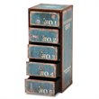 Baxton Studio Alba Blue Finished Wood 5-Drawer Accent Storage Chest
