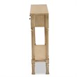 Baxton Studio Calvin Oak Brown Finished Wood 3-Drawer Entryway Console Table