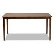 Baxton Studio Eveline Walnut Finished Rectangular Wood Dining Table