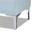 Baxton Studio Mabel Light Blue Velvet Silver Finished Storage Ottoman