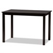 Baxton Studio Jackson Sand Upholstered Espresso Finished Wood 5-Piece Dining Set