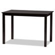 Baxton Studio Clarke Gray Upholstered Espresso Finished Wood 5-Piece Dining Set
