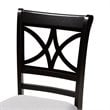 Baxton Studio Clarke Gray Upholstered Espresso Finished Wood 5-Piece Dining Set