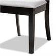 Baxton Studio Clarke Gray Upholstered Espresso Finished Wood 5-Piece Dining Set