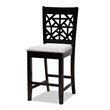 Baxton Studio Devon Gray Upholstered Espresso Finished Wood 5-Piece Pub Set