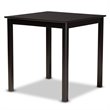 Baxton Studio Devon Gray Upholstered Espresso Finished Wood 5-Piece Pub Set