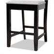 Baxton Studio Devon Gray Upholstered Espresso Finished Wood 5-Piece Pub Set