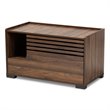 Baxton Studio Claire Walnut Brown Finished Cat Litter Box Cover House