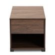 Baxton Studio Skylar Walnut Brown Finished Cat Litter Box Cover House