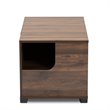 Baxton Studio Connor Walnut Brown Finished 2-Door Cat Litter Box Cover House