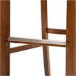 Baxton Studio Jason Gray Upholstered Walnut Finished Wood 2-Piece Bar Stool Set