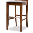 Baxton Studio Jason Gray Upholstered Walnut Finished Wood 2-Piece Bar Stool Set