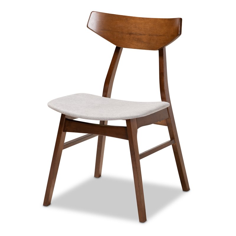 Baxton Studio Lois Gray Upholstered Wood 5-Piece Dining Set