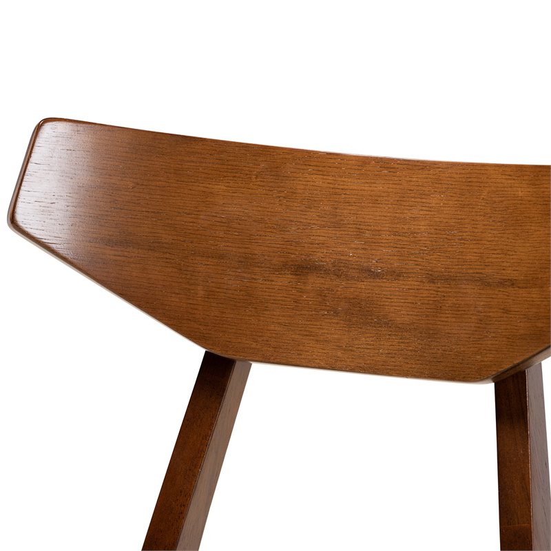 Baxton Studio Lois Gray Upholstered Wood 5-Piece Dining Set