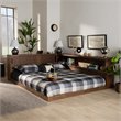 Baxton Studio Erie Walnut Finished Wood Queen Size Platform Storage Bed
