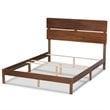 Baxton Studio Anthony Walnut Finished Wood Queen Size Panel Bed