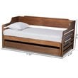 Baxton Studio Jameson Walnut Expandable Twin Size to King Size Daybed