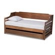 Baxton Studio Jameson Walnut Expandable Twin Size to King Size Daybed