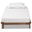 Baxton Studio Hiro Walnut Finished Wood Expandable Twin to King Size Bed Frame