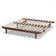 Baxton Studio Hiro Walnut Finished Wood Expandable Twin to King Size Bed Frame