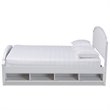 Baxton Studio Elise White Finished Wood Full Size Storage Platform Bed