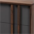 Baxton Studio Naoki Gray and Walnut Finished Wood 5-Drawer Bedroom Chest