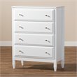 Baxton Studio Naomi White Finished Wood 4-Drawer Bedroom Chest