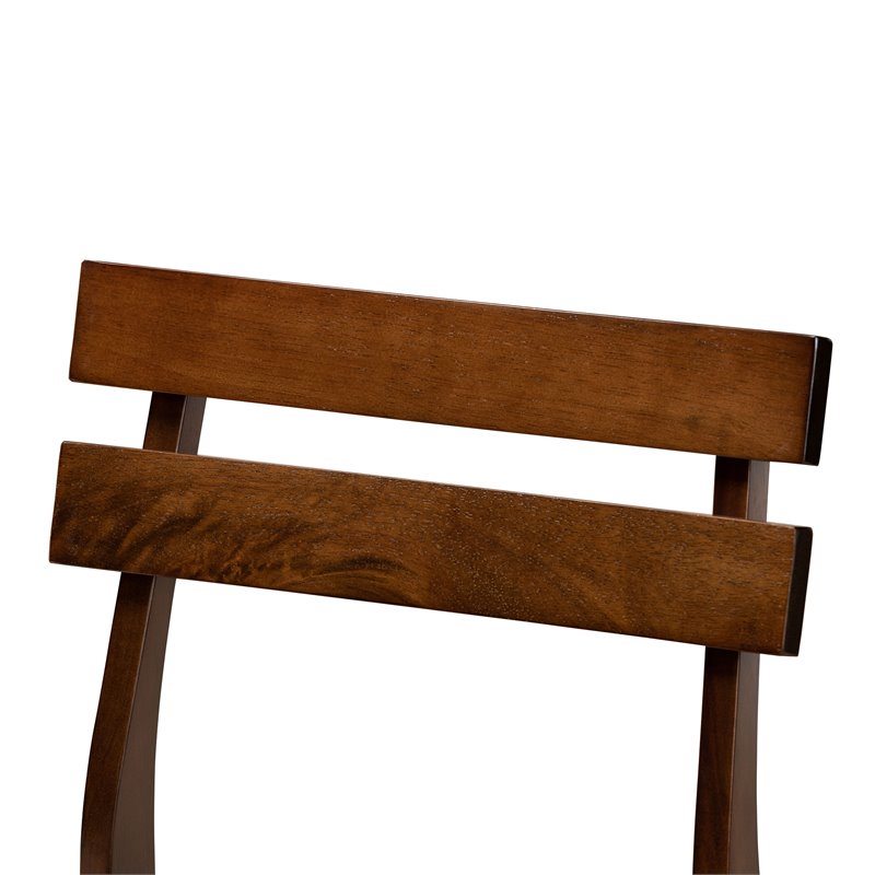 Baxton Studio Eiko Light Gray Fabric Upholstered Wood 5-Piece Dining Set