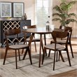 Baxton Studio Rika Light Beige Fabric Upholstered Wood 5-Piece Dining Set