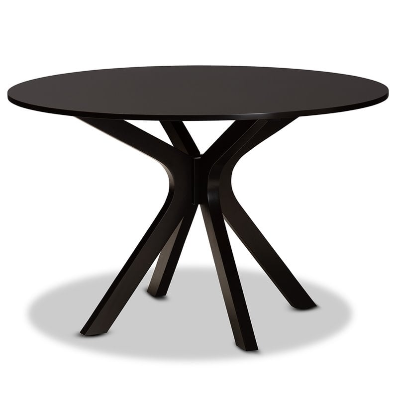 Baxton Studio Lore Gray Fabric Upholstered Wood 7-Piece Dining Set