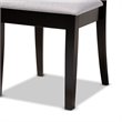 Baxton Studio Lore Gray Fabric Upholstered Wood 7-Piece Dining Set