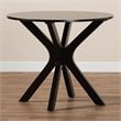 Baxton Studio Kenji Dark Brown Finished 34-Inch-Wide Round Wood Dining Table