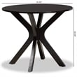 Baxton Studio Kenji Dark Brown Finished 34-Inch-Wide Round Wood Dining Table