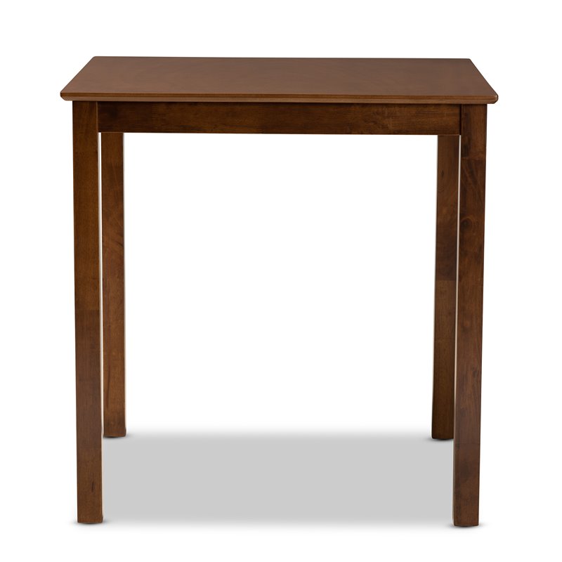 Baxton Studio Lenoir Walnut Brown Finished Wood Counter Height Pub Table