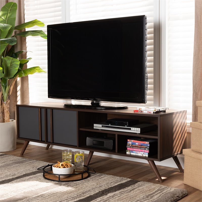 Baxton Studio Naoki Two-Tone Wood 2-Door 50