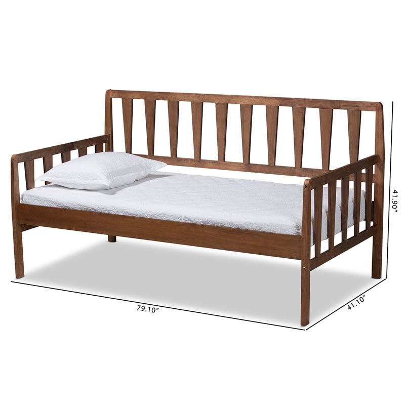 Baxton Studio Midori Walnut Brown Finished Wood Twin Size Daybed