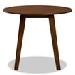 Baxton Studio Ela Walnut Finished 35-Inch-Wide Round Wood Dining Table