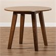 Baxton Studio Ela Walnut Finished 35-Inch-Wide Round Wood Dining Table