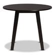 Baxton Studio Ela Dark Brown Finished 35-Inch-Wide Round Wood Dining Table