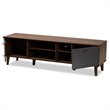 Baxton Studio Moina Two-Tone Wood TV Stand in Walnut and Gray