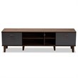 Baxton Studio Moina Two-Tone Wood TV Stand in Walnut and Gray