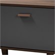 Baxton Studio Moina Two-Tone Wood TV Stand in Walnut and Gray