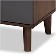 Baxton Studio Moina Two-Tone Wood TV Stand in Walnut and Gray