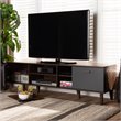 Baxton Studio Moina Two-Tone Wood TV Stand in Walnut and Gray