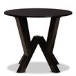Baxton Studio Irene Dark Brown Finished 35-Inch-Wide Round Wood Dining Table