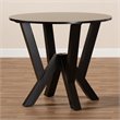 Baxton Studio Irene Dark Brown Finished 35-Inch-Wide Round Wood Dining Table