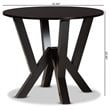 Baxton Studio Irene Dark Brown Finished 35-Inch-Wide Round Wood Dining Table