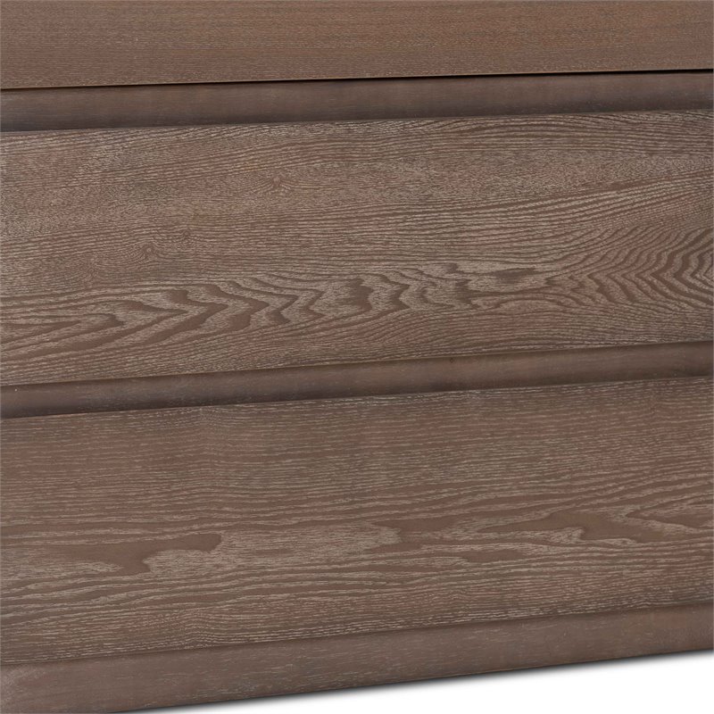 Baxton Studio Levon Antique Oak Finished Wood 4-Drawer Twin Size Storage Bed