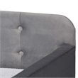 Baxton Studio Jona Gray Velvet Upholstered Twin Size Daybed with Trundle