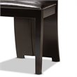Baxton Studio Ronda Dark Brown Faux Leather Wood 5-Piece Dining Set